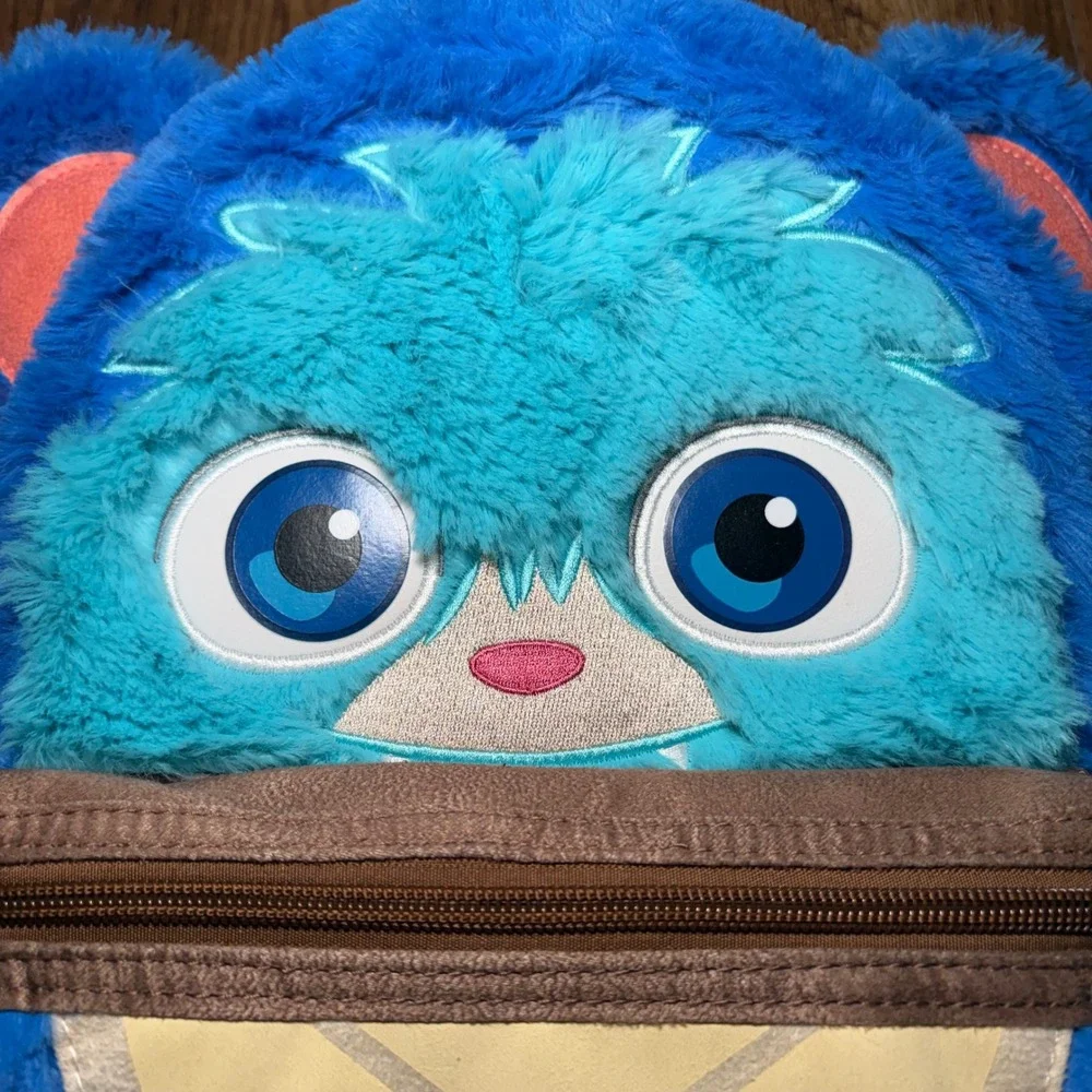 Disney Star Wars Young Jedi Adventures Nubs Plush Backpack Blue Fuzzy Bag